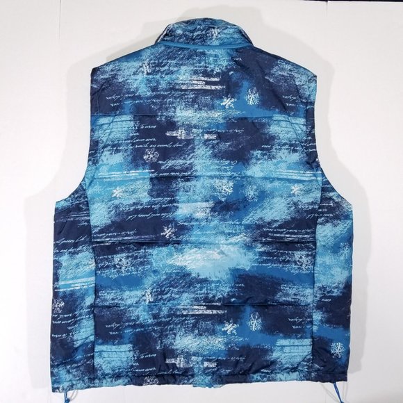 White Mountain Blue All-Over-Print Outdoor Vest - Picture 10 of 11